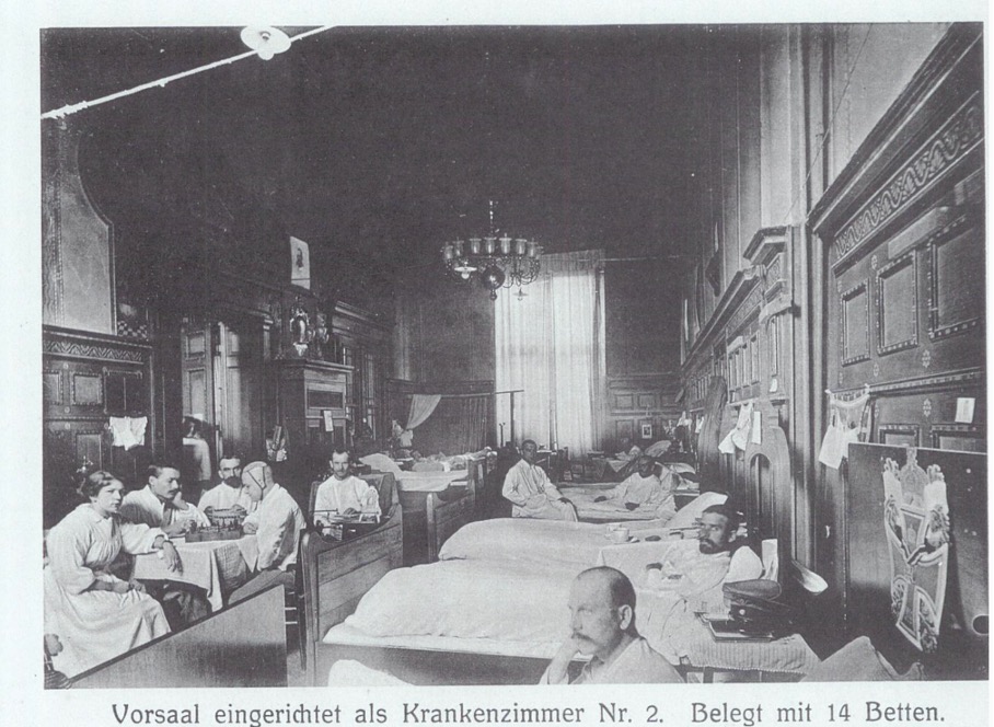 Lazarettarbeit im Logenhaus